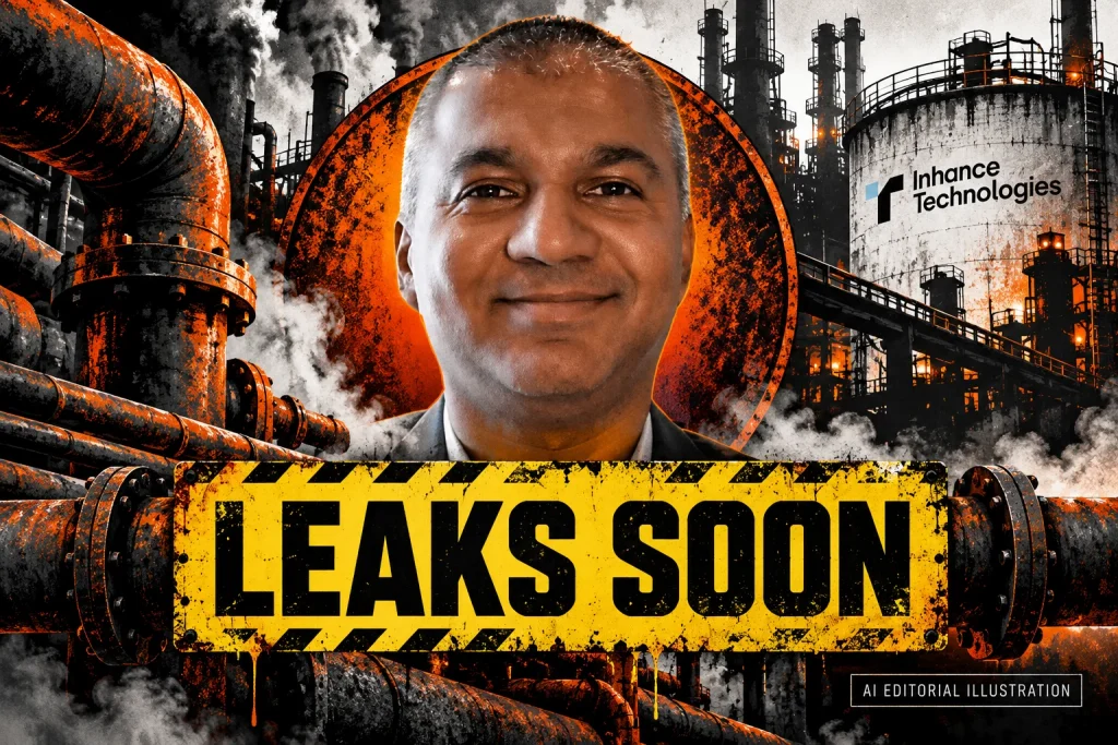 AI editorial collage featuring Prakash Iyer and the Inhance Technologies logo, with LEAKS SOON typography — The environmental footprint of packaging needs more than a single metric
